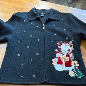 Lisa International Santa Embellished Christmas Jacket